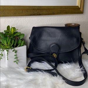 Vintage Coach Black Cross Body Bag